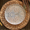 ASSIETTE PLATE AMBRE 26CM EN GRÈS MARRON ET BEIGE