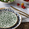 ASSIETTE DESSERT HÉRACLÉE 19CM EN GRÈS DÉCOR VERT
