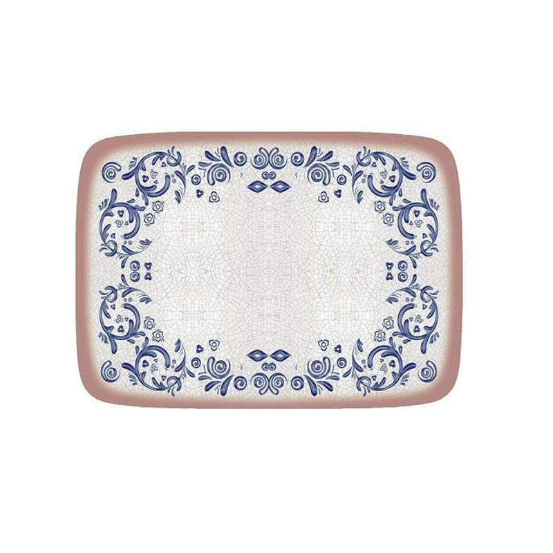 ASSIETTE RECTANGULAIRE VIENTO MOOVE 23X16CM PORCELAINE