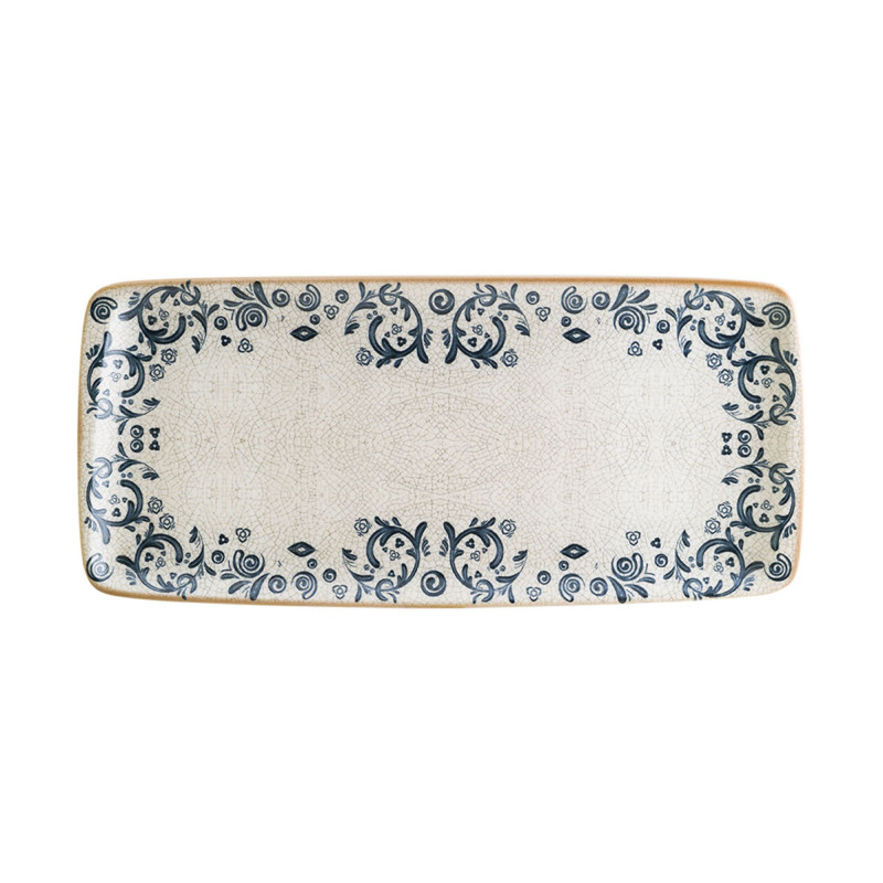 ASSIETTE RECTANGULAIRE VIENTO MOOVE 34X16 PORCELAINE