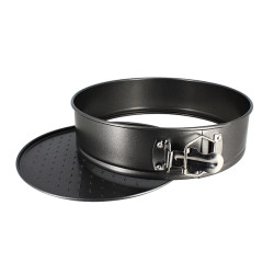 MOULE À  CHARNIÈRE 24CM AMANDINE EN ACIER CARBONE FOND AMOVIBLE