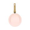 POELE 24CM EN ALUMINIUM  RECYCLÉ DE COULEUR ROSE INDUCTION COLORAMA