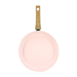 POELE 28CM EN ALUMINIUM RECYCLÉ COULEUR ROSE INDUCTION COLORAMA