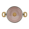 FAITOUT 24CM ALUMINIUM RECYCLÉ ROSE COUVERCLE EN VERRE COLORAMA