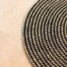 SET DE TABLE TISSÉ ROND 36CM EN PAPIER ET COTON NATUREL ET NOIR