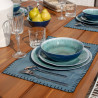 ASSIETTE DESSERT KUWAE 23CM EN MÉLAMINE BLEU