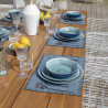 ASSIETTE DESSERT KUWAE 23CM EN MÉLAMINE BLEU