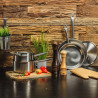 CASSEROLE PROFESSIONNEL 24CM EN ACIER INOXYDABLE