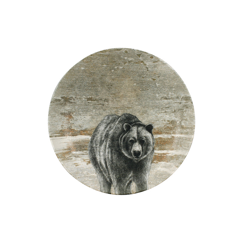 ASSIETTE CREUSE LACHAT OURS 21CM EN PORCELAINE