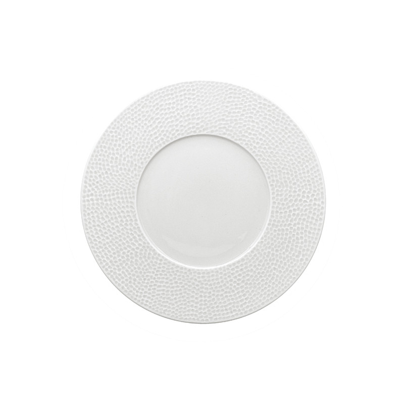 ASSIETTE DESSERT MARTELE 23CM PORCELAINE BLANCHE