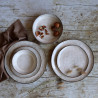ASSIETTE DESSERT BORAL 20.5CM EN GRÈS BEIGE CLAIR