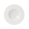 ASSIETTE CREUSE MARTELÉ 23CM PORCELAINE BLANCHE