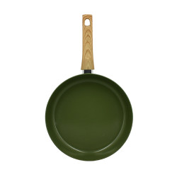 POELE 28CM EN ALUMINIUM RECYCLÉ COULEUR OLIVE  INDUCTION COLORAMA