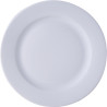 ASSIETTE PLATE 26.5CM KASZUB PORCELAINE BLANCHE