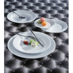 ASSIETTE PLATE 26.5CM KASZUB PORCELAINE BLANCHE