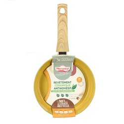 POELE COLORAMA 20CM EN ALUMINIUM RECYCLÉ SAFRAN INDUCTION