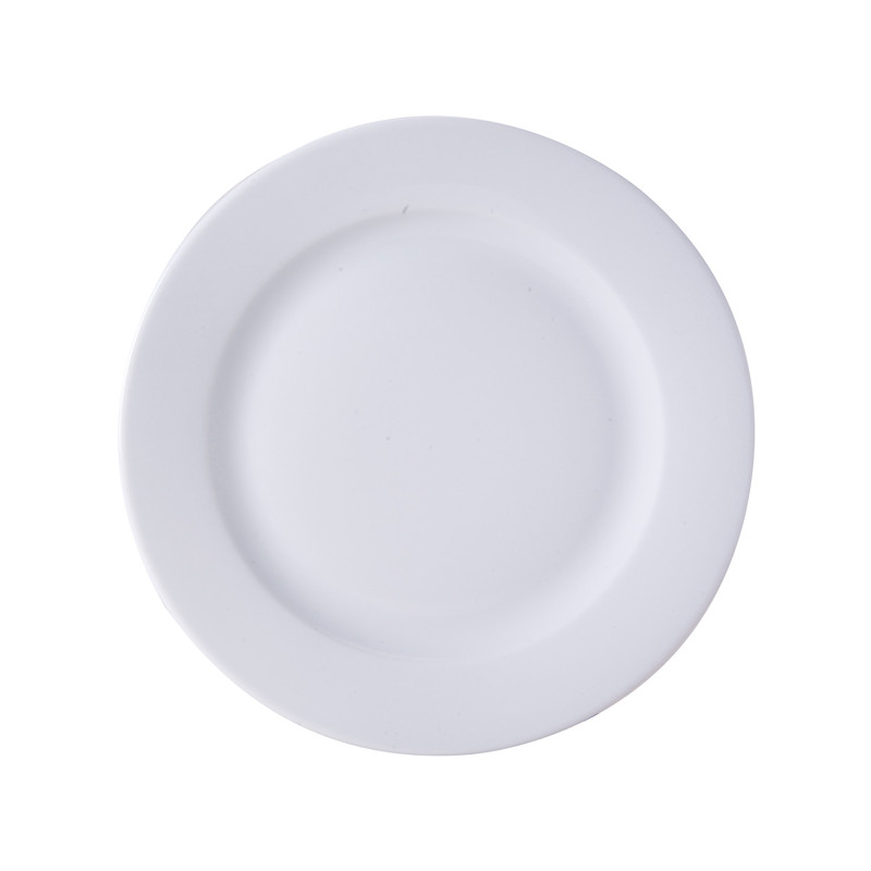 ASSIETTE PLATE KASZUB 24CM EN PORCELAINE BLANCHE
