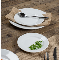 ASSIETTE PLATE KASZUB 24CM EN PORCELAINE BLANCHE