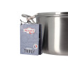 FAITOUT TRIPLY 24CM EN ACIER INOXYDABLE AVEC COUVERCLE EN VERRE