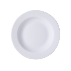 ASSIETTE CREUSE KASZUB 22.5CM EN PORCELAINE BLANCHE