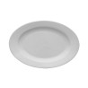 ASSIETTE OVALE 30CM KAZUB REFERENCE 258 PORCELAINE BLANCHE