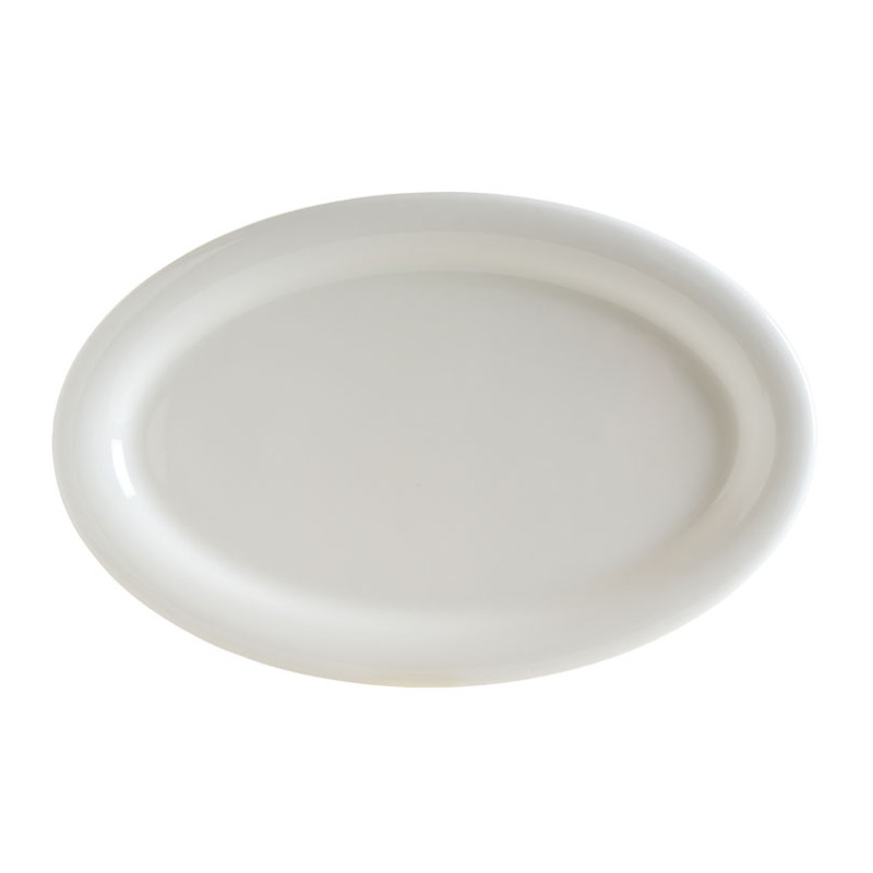 ASSIETTE OVALE ALBUS 22X14CM PORCELAINE BLANCHE