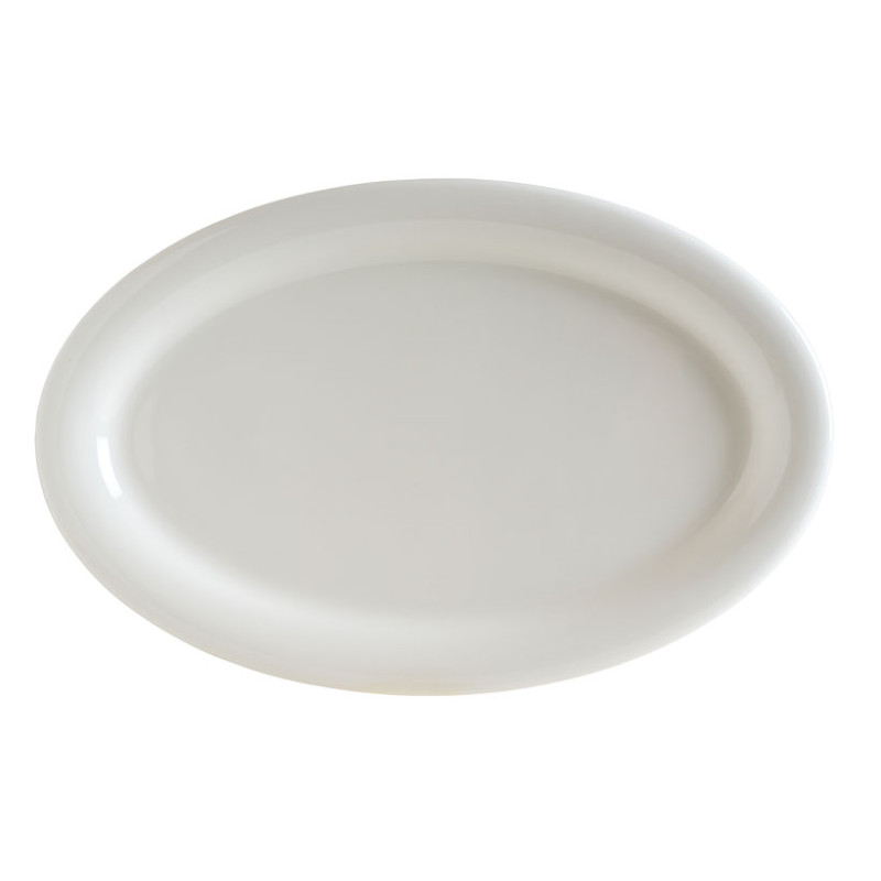 ASSIETTE OVALE ALBUS 28X18CM PORCELAINE BLANCHE