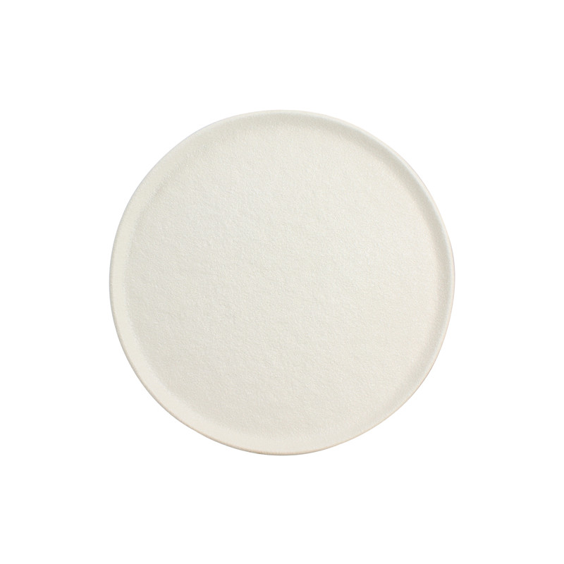 ASSIETTE PLATE SNOWSTACK 27CM EN GRÈS BLANC MAT