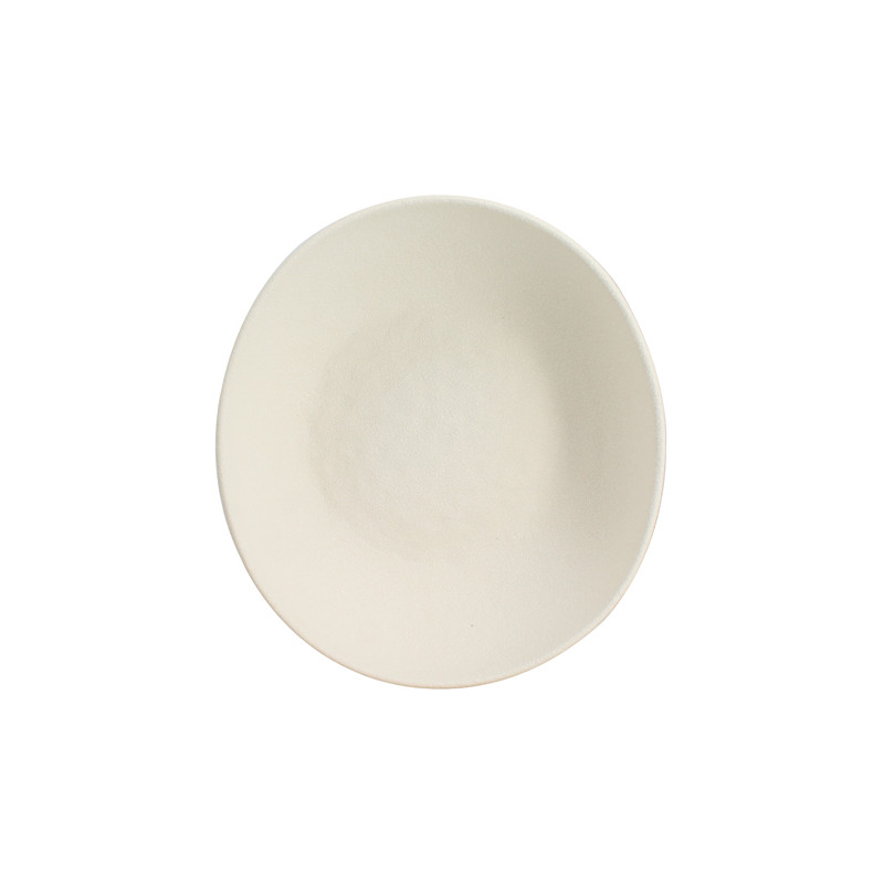 ASSIETTE CREUSE SNOWSTACK 21CM EN GRÈS BLANC MAT