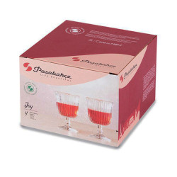 BOITE DE 4 VERRES À PIED JOY 25,5CL EN VERRE TRANSPARENT FORME BASSE