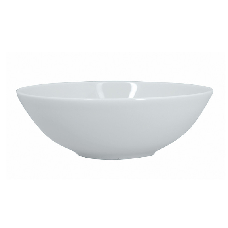 ASSIETTE CREUSE BOSS 18CM EN PORCELAINE BLANCHE