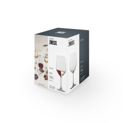 BOITE DE 4 VERRE À PIED FORTÉ 53CL EN CRISTAL TRITAN TRANSPARENT