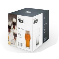 BOITE DE 4 CHOPES À BIÈRE BEER BASIC 40CL EN CRISTAL TRITAN