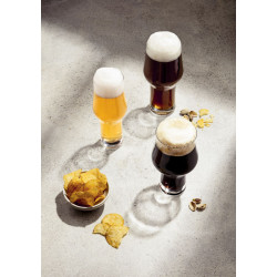BOITE DE 4 CHOPES À BIÈRE BEER BASIC 40CL EN CRISTAL TRITAN