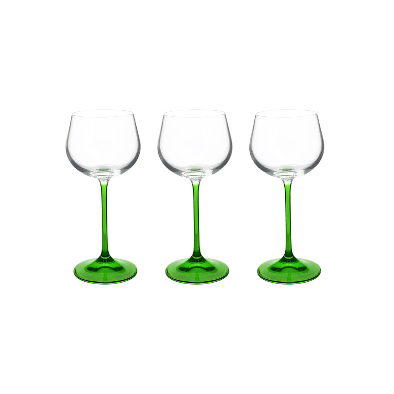 LOT DE 3 VERRES À PIED VIN DU RHIN 16.5CL EN CRISTALLIN