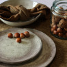 ASSIETTE PLATE IRAZU 26CM EN FAIENCE GRIS