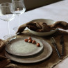 ASSIETTE PLATE IRAZU 26CM EN FAIENCE GRIS