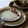 ASSIETTE DESSERT IRAZU 20CM EN FAIENCE GRIS