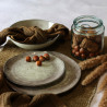 ASSIETTE DESSERT IRAZU 20CM EN FAIENCE GRIS