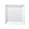 ASSIETTE PLATE CARRÉE 27CM EN PORCELAINE BLANC