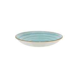 ASSIETTE CREUSE AQUA BLOOM 23CM PORCELAINE
