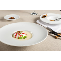ASSIETTE À PÂTES 29.5CM BASSIN 12.5 CM EN PORCELAINE BLANCHE
