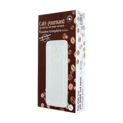 LOT 4 ASSIETTES CAFÉ GOURMAND 32X16CM EN PORCELAINE BLANC