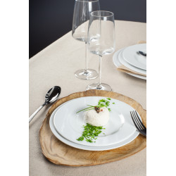 ASSIETTE PLATE 24CM ROMA PORCELAINE BLANCHE