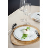 ASSIETTE PLATE 24CM ROMA PORCELAINE BLANCHE
