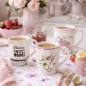MUG ROSIE 33CL DÉCOR FLORAL PORCELAINE NEW BONE