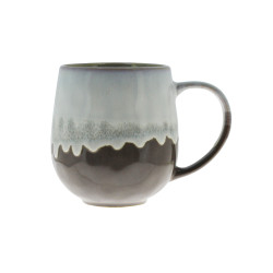 MUG RIGA 44CL EN GRÈS RELIEF MARRON ET BLEU