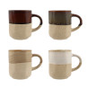 TASSE MACCHIATO 10CL EN GRÈS 4 COULEURS ASSORTIES