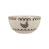 BOL GALLINA 55CL EN GRÈS GRIS ET ROUGE