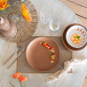 ASSIETTE PLATE ARITA 27CM EN GRÈS MARRON
